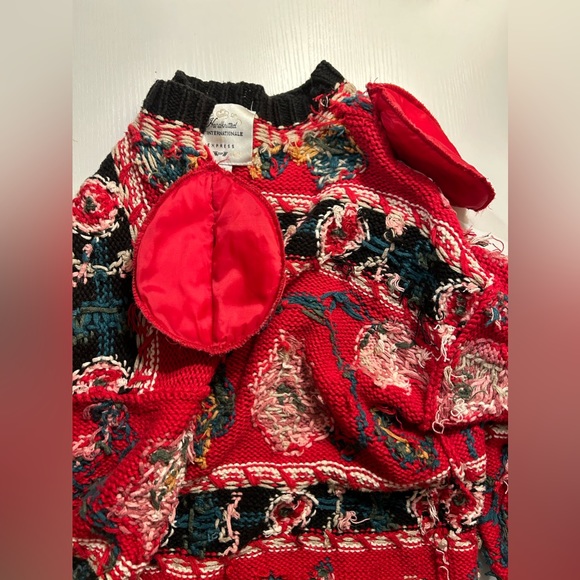 Vintage Thick cotton hand knit festive Express Internationale sweater - Picture 8 of 8